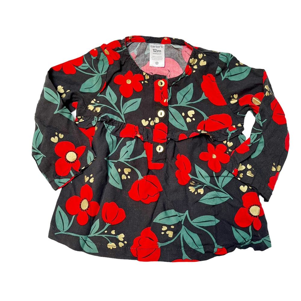 Carter's Winter Floral Top Size 12m